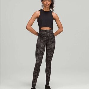NWOT Lululemon Black Ombré Wunder Train High Rise Legging 25” Size 4